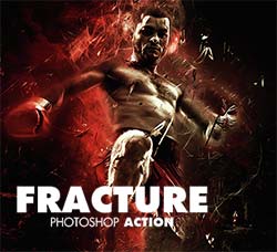 极品PS动作－炫光云彩：Fracture Photoshop Action